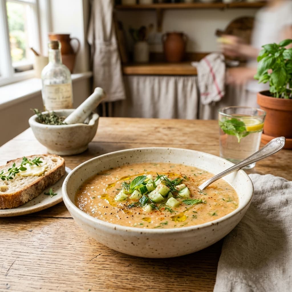 Apricot& Cucumber Soup