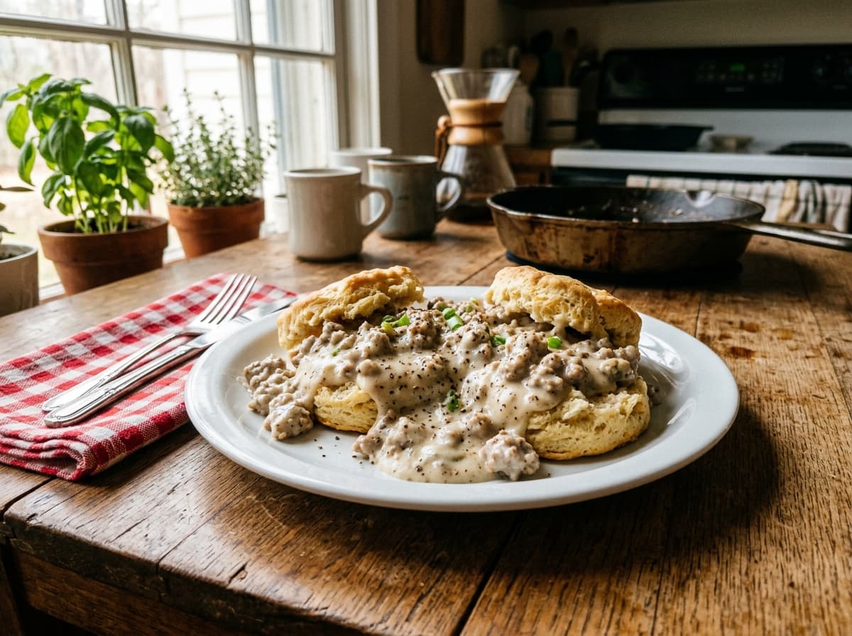 Pawpaw's Biscuits and Gravy