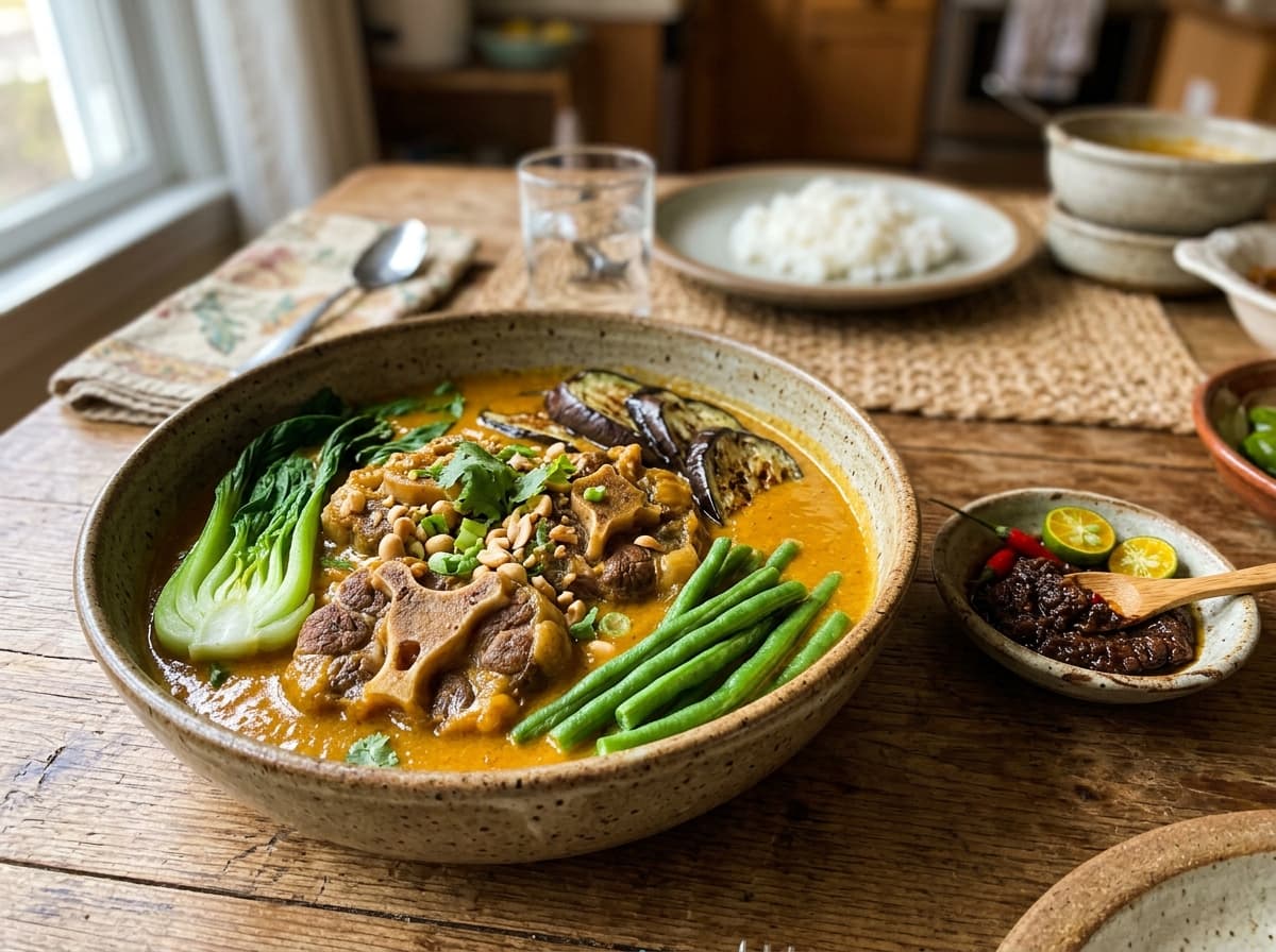 Kari-Kare (Meat and Vegetable Stew In Peanut