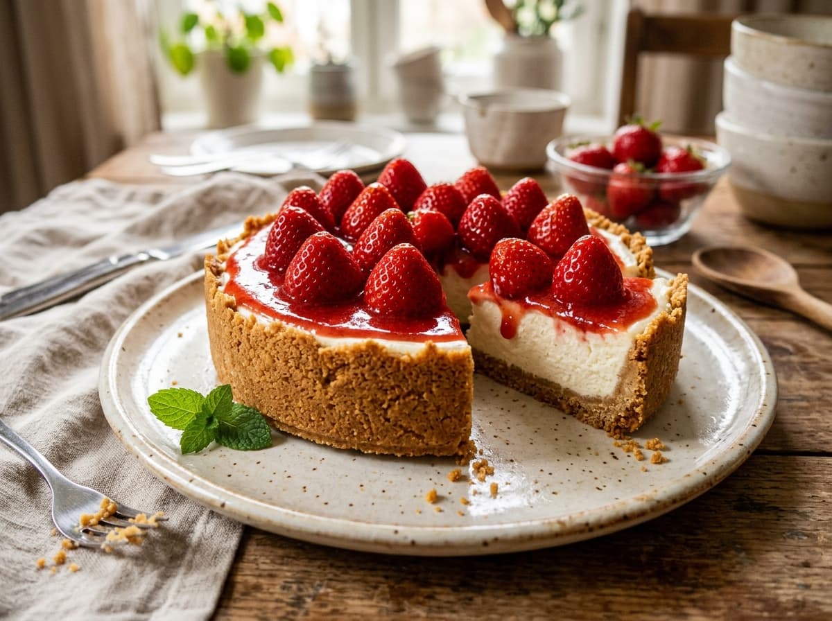 Fresh Strawberry Cheesecake