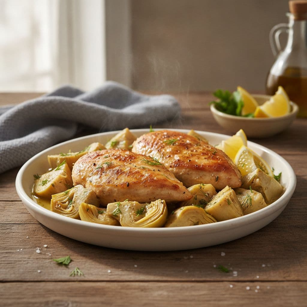greek chicken with artichokes (kottopoulo me anginares)