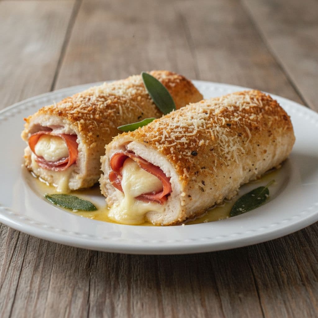 chicken rolls saltimbocca