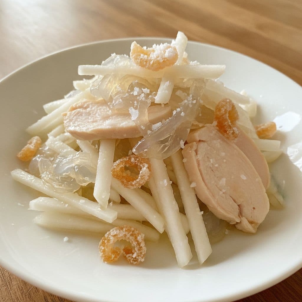 Jellyfish, Daikon and Chicken Breasty Salad