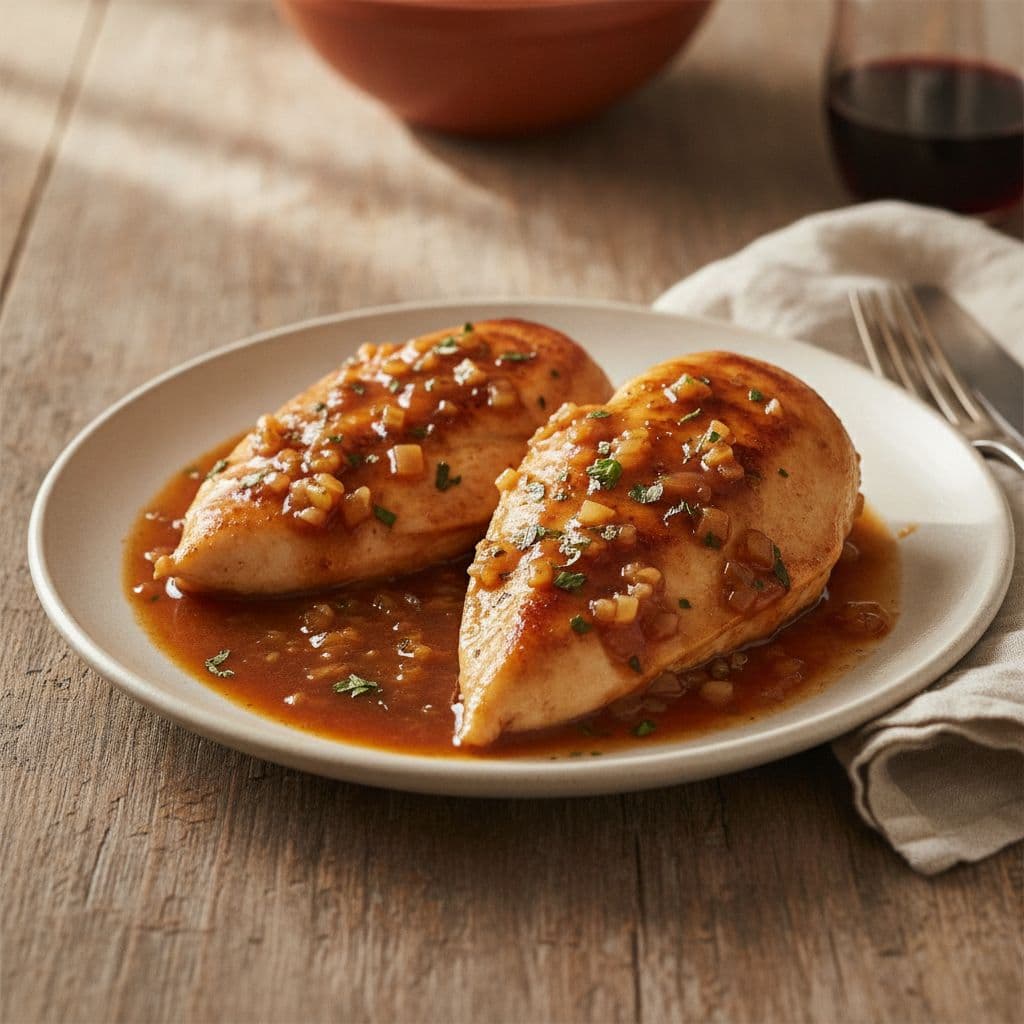 Chicken with Wine Sauce