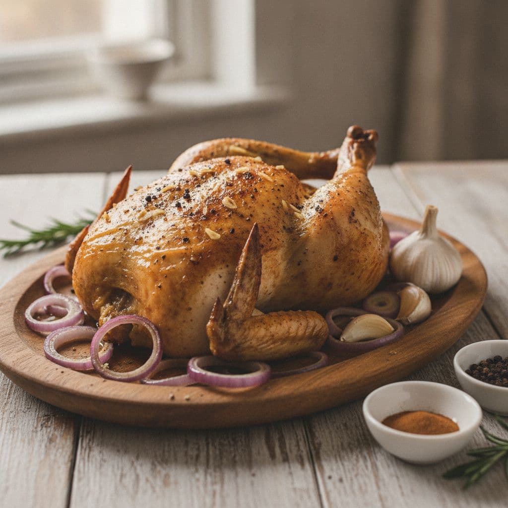 Cinnamon Garlic Roast Chicken