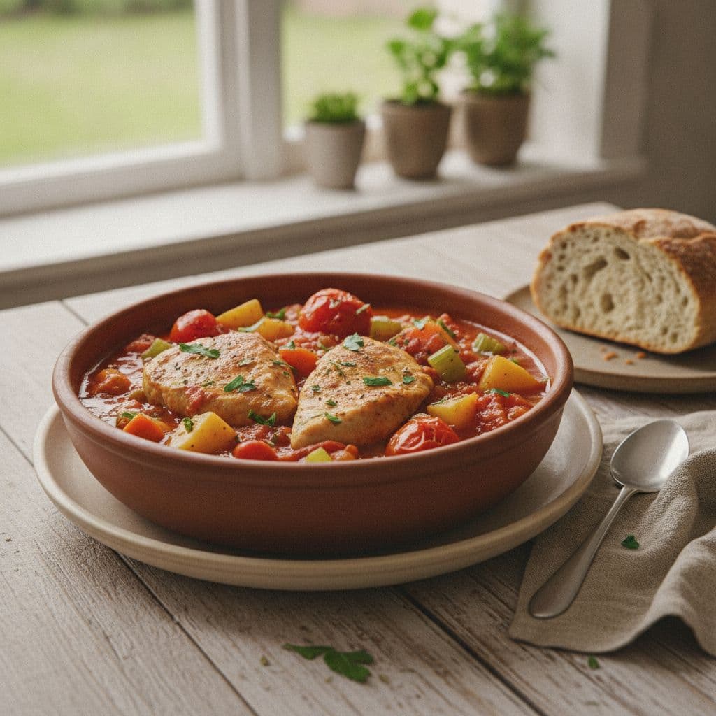 colorful chicken stew