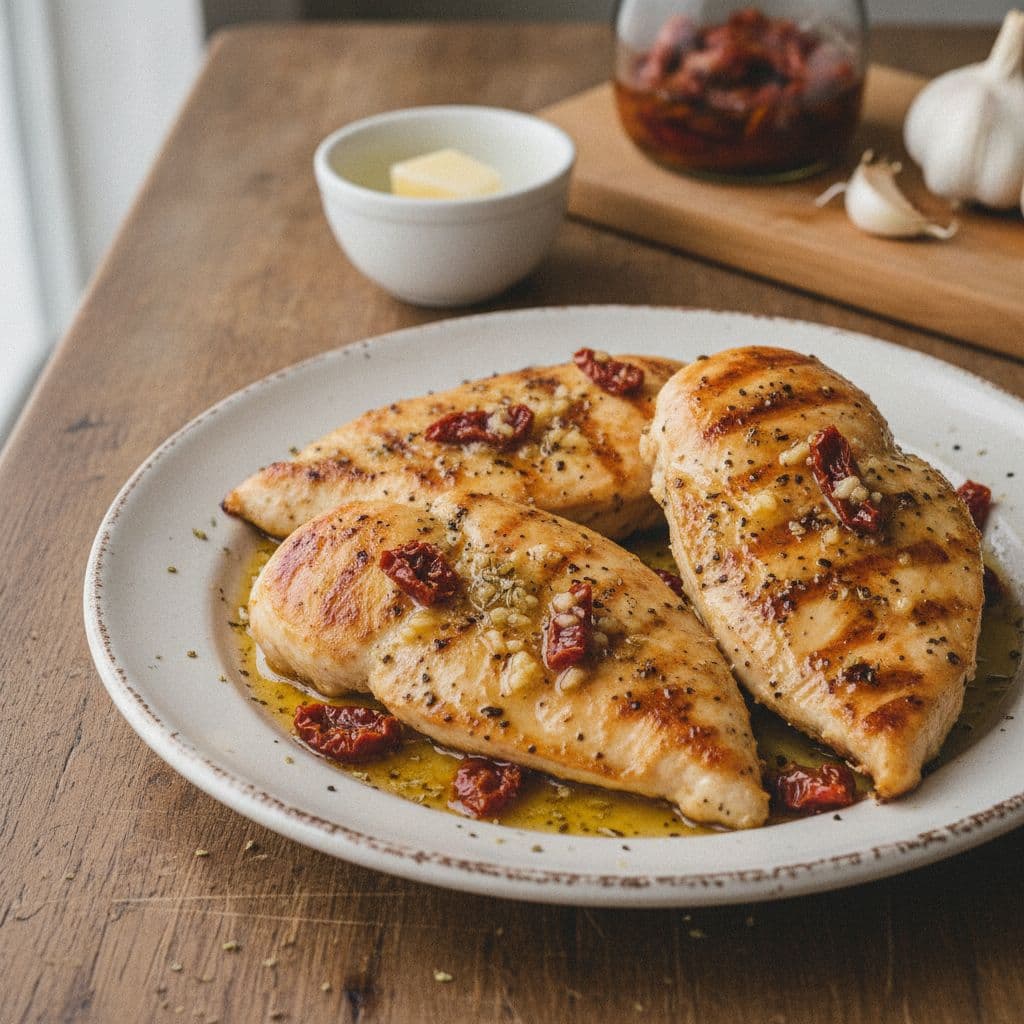 grilled chicken with garlic butter