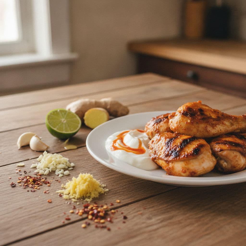 Grilled Chicken with Spicy Ginger Marinade