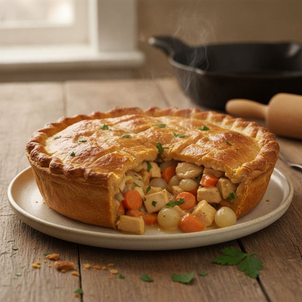 Chicken Pie with Sweet Potato Crust