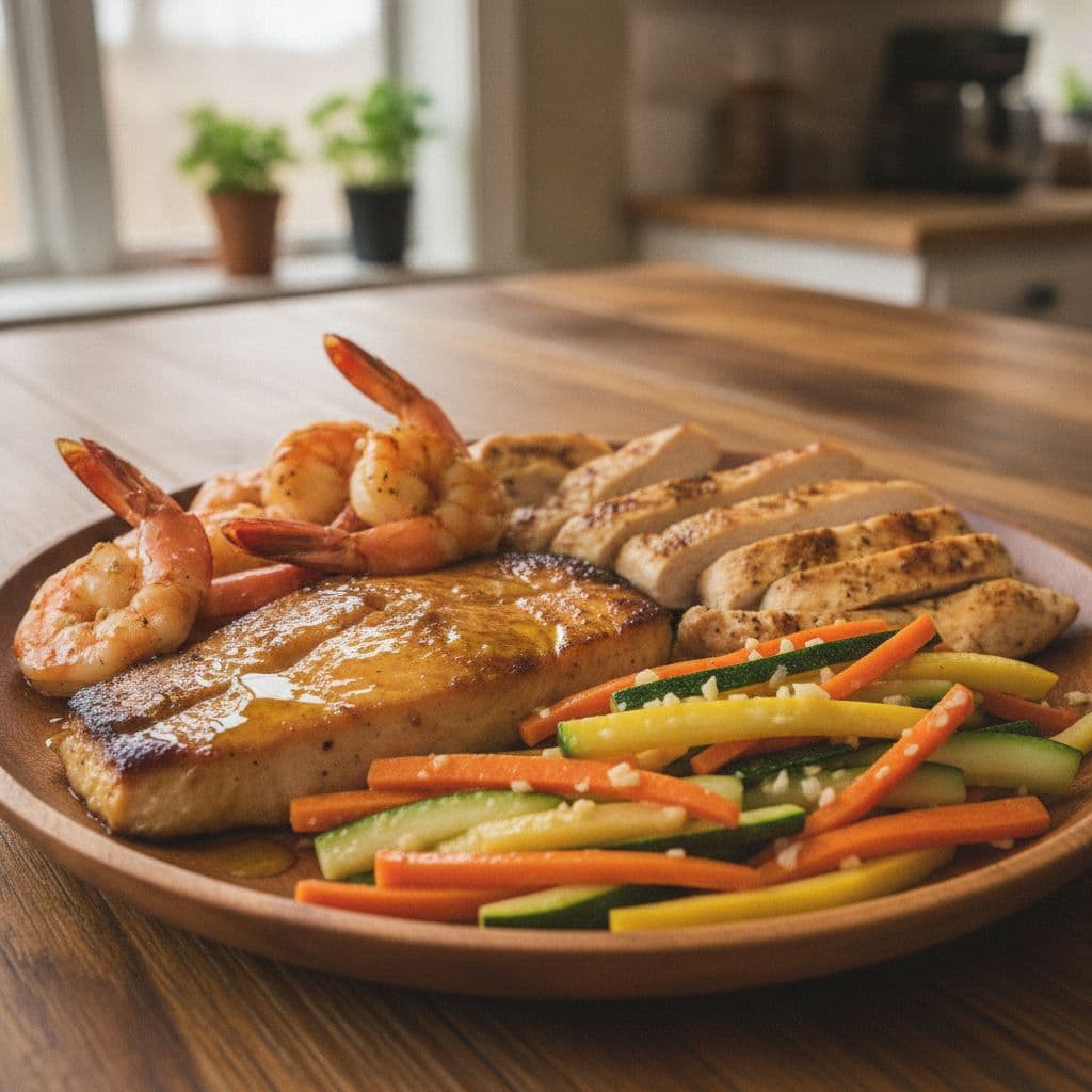 mahi mahi's hawaiian shrimp and chicken